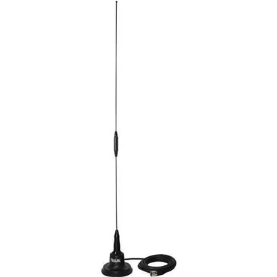 Antenna Dual Band UHF VHF 440-450 MHz 144-148 MHz 4" Magnet Mount With Spring, 17' RG58, PL259 Connector. For Mobile HAM Radio. Tram 11862S