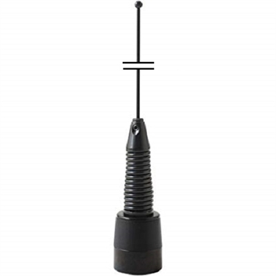 Antenna Mobile VHF Wideband NMO Black, With Spring, No Tuning, BR167BS