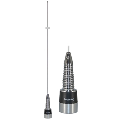 Antenna Mobile VHF Wideband 145-165MHz, Pretuned, 2.4 dBd Gain, NMO, With Spring, No Tuning, BR168S