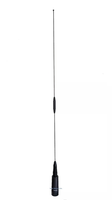 Antenna Dual Band Mobile VHF 150-155 MHz 2.5 dBd, UHF 450-465 MHz 5.5 dBd. Black. With Spring. NMO Mounting. BROWNING BR-182BS