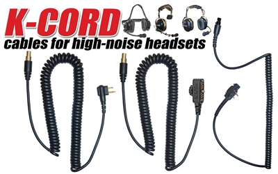 K-Cord For Titan, Comet, DualSport Extreme Noise Reducing Headsets