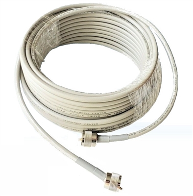 RG-8X Flexible Precision Coax Cable Assembly, 50 ft., PL259 Connectors